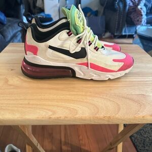 Nike Sneakers with Pink and Green Highlights